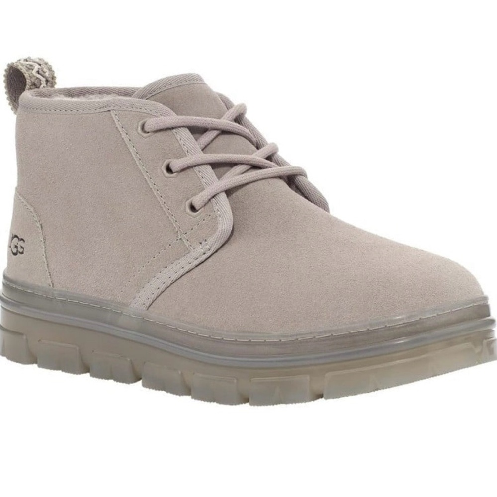 UGG Women's Light Gray Ankle Boots with Metallic Accents